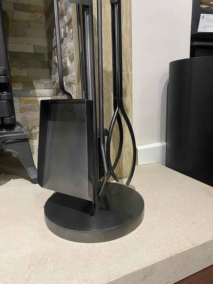 Mortimer Fireside Companion Set   Galvanised Steel (4-Piece Fireplace Tool Set