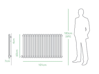Eden Arcadia 1200W Smart WiFi Electric Column Radiator, 600x1010mm Anthracite Prefilled Thermal Liquid Heater