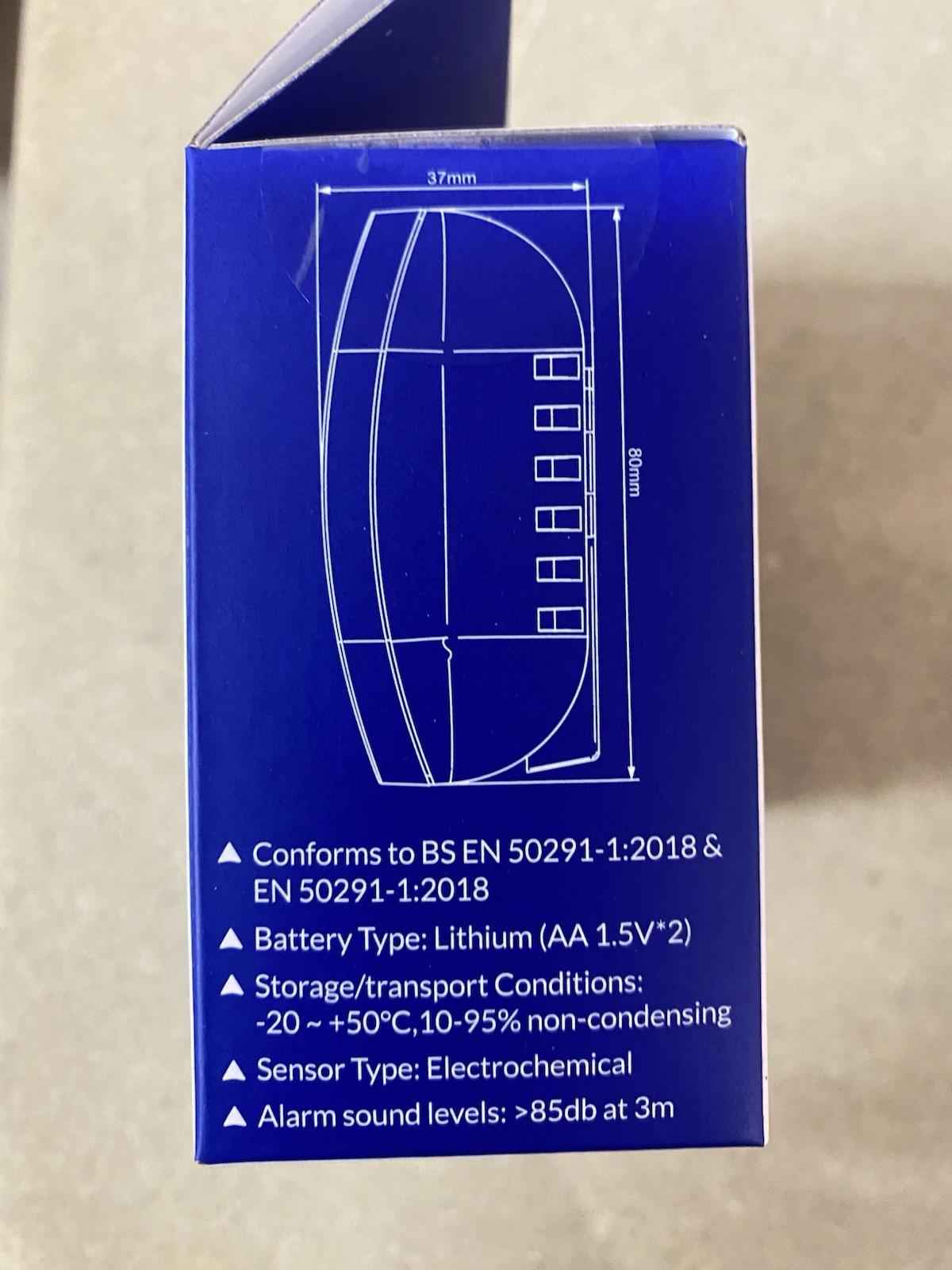 Deta 1139 Carbon Monoxide Alarm – 10-Year Sealed Battery & Digital Display