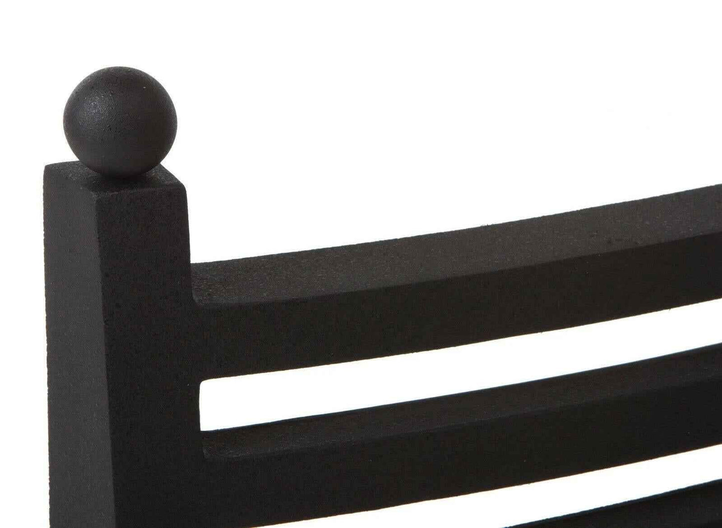 18-Inch Bauhaus Fire Fret – Matte Black Fireplace Accessory