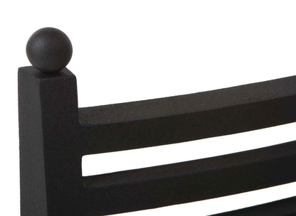 18-Inch Bauhaus Fire Fret – Matte Black Fireplace Accessory