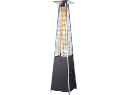 Field & Flame Alder Pyramid Patio Gas Heater in Black 13 kW