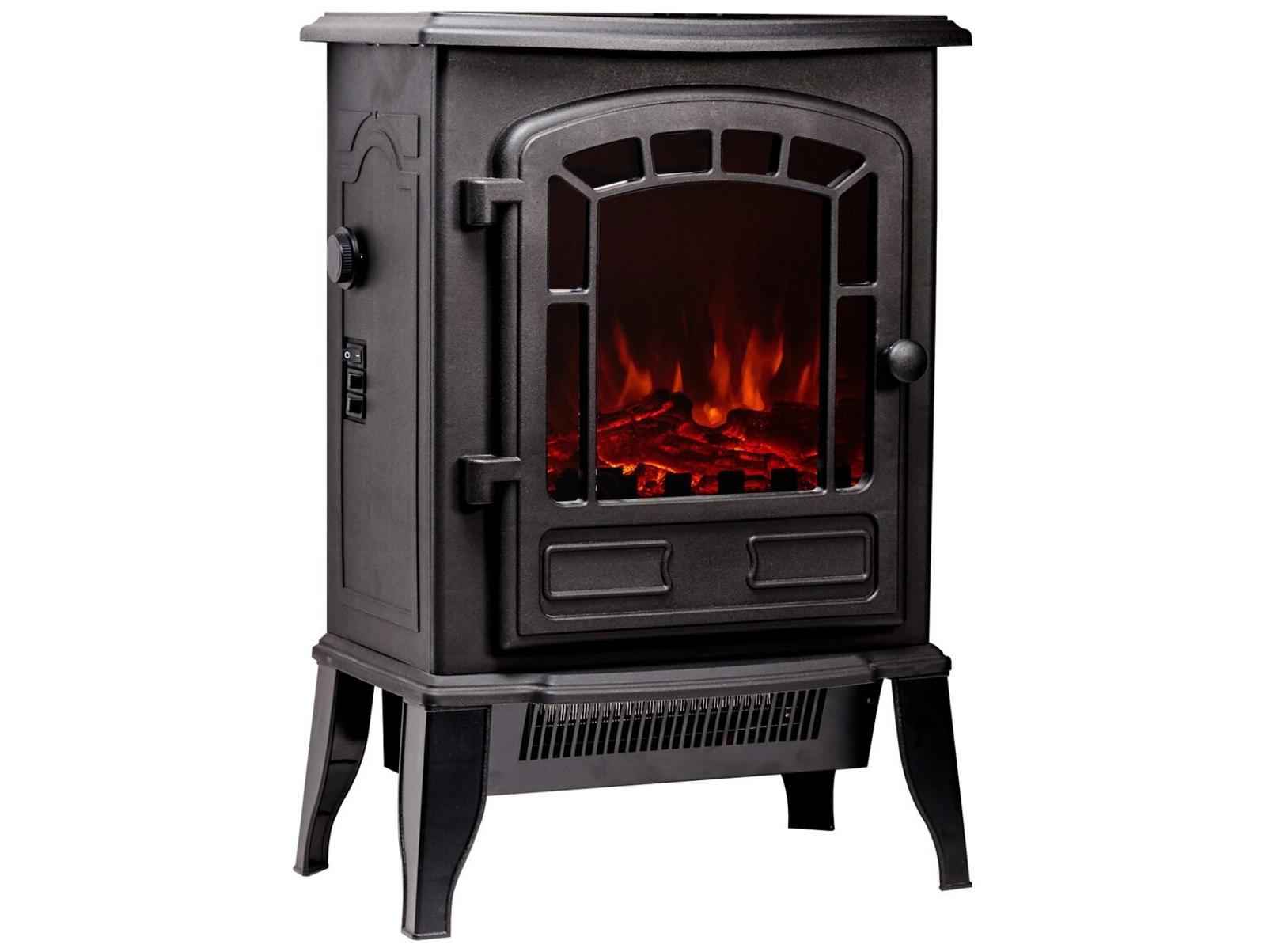 Sureflame Ripon Electric Stove – Black LED Flame Effect Heater (1.8kW)