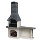 Woodford Sorrento Masonry Barbecue with Side Table – Outdoor Charcoal & Wood-Fired Grill