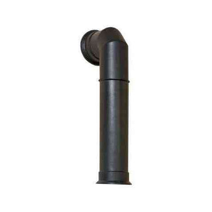 Black ABS angled stove pipe with 90-degree elbow joint for electric bioethanol stoves