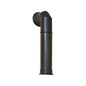 Black ABS angled stove pipe with 90-degree elbow joint for electric bioethanol stoves
