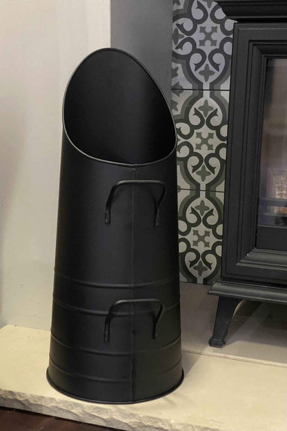 Calfire Dryton Black Hod Coal Bucket - Traditional Fireside Scuttle