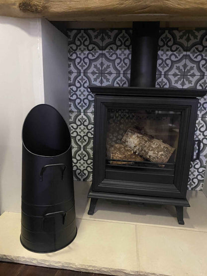 Calfire Dryton Black Hod Coal Bucket - Traditional Fireside Scuttle