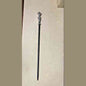 Calfire 22 inch cast iron fire poker with black shaft and chrome round tower handle