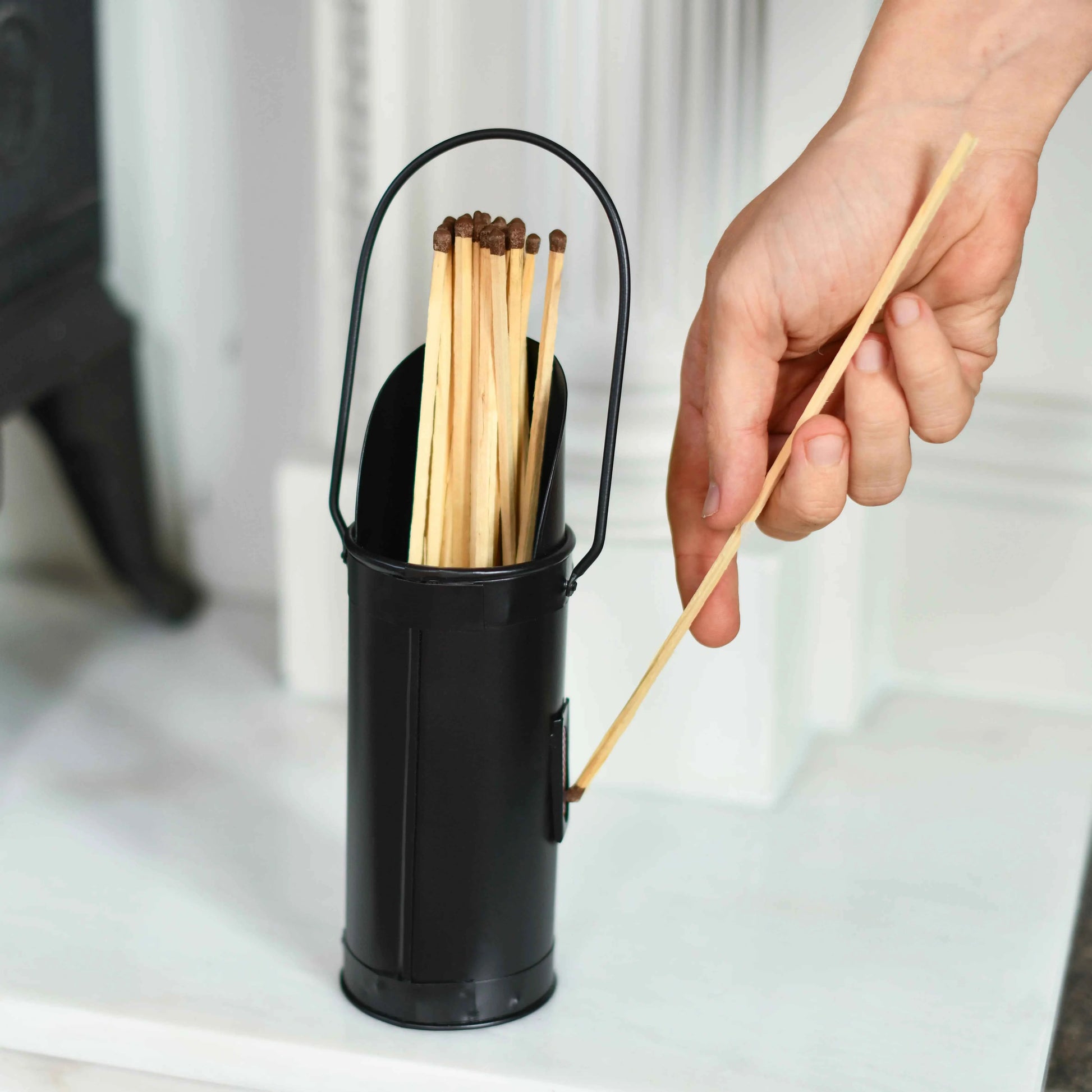 Calfire  Black Match Holder - Premium 11 Inch Fireplace Matches