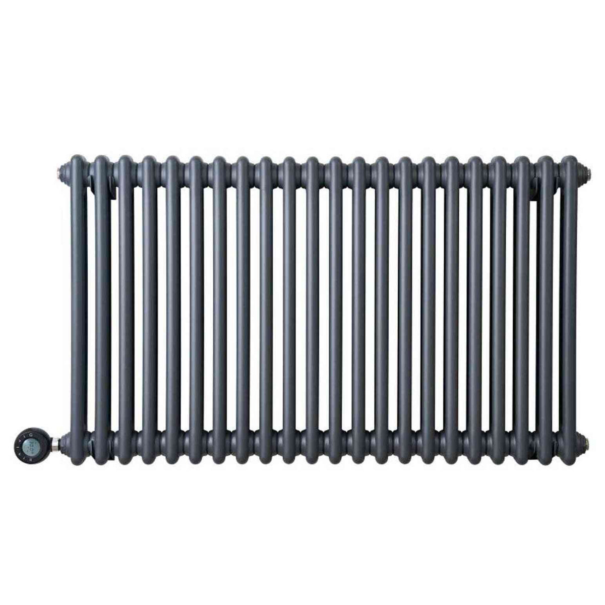 Anthracite Eden Arcadia wall mounted electric column radiator with digital thermostat
