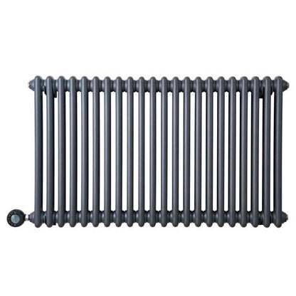 Anthracite Eden Arcadia wall mounted electric column radiator with digital thermostat