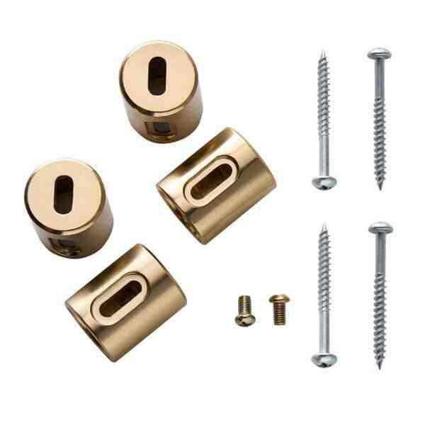 Mounting hardware kit including brass brackets and screws for Eden electric towel radiator