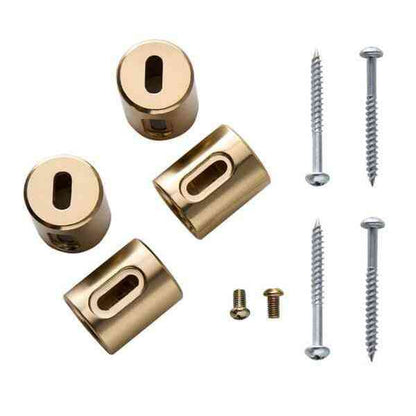 Mounting hardware kit including brass brackets and screws for Eden electric towel radiator