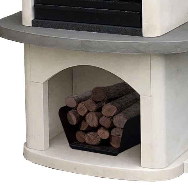 Woodford Sorrento Masonry Barbecue with Side Table – Outdoor Charcoal & Wood-Fired Grill