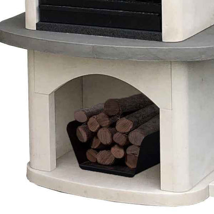 Woodford Sorrento Masonry Barbecue with Side Table – Outdoor Charcoal & Wood-Fired Grill