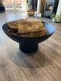 57.5cm Black Outdoor Fire Pit Bowl – Steel Garden Patio Heater Log Burner