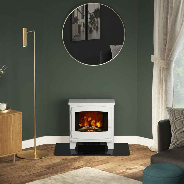 Beacon Large Freestanding Electric Stove - Ultra-Realistic Flame Effect