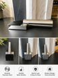 Calfire stainless steel hearth tidy set with black nylon bristles and magnetic attachment for fireplace maintenance, compact design