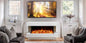 Proflame Monroe 1000 Electric Fireplace Suite with Acoustic Oak Panels - Smooth White