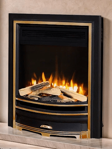 Proflame Arcadia Electric Inset Fire - Black & Gold