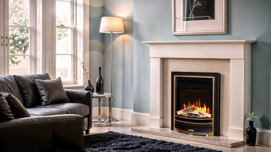 Proflame Arcadia Electric Inset Fire - Black & Gold