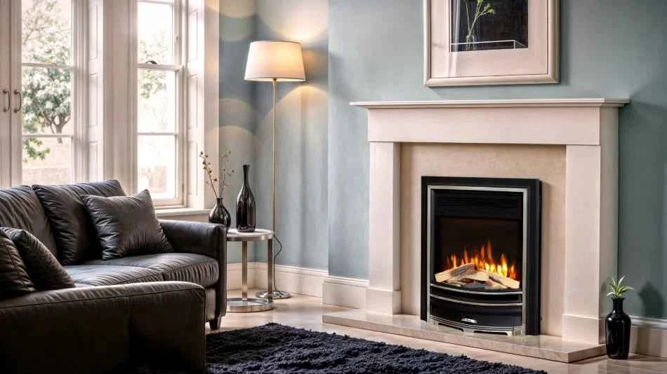 Proflame Arcadia Black & Silver Inset Electric Fire