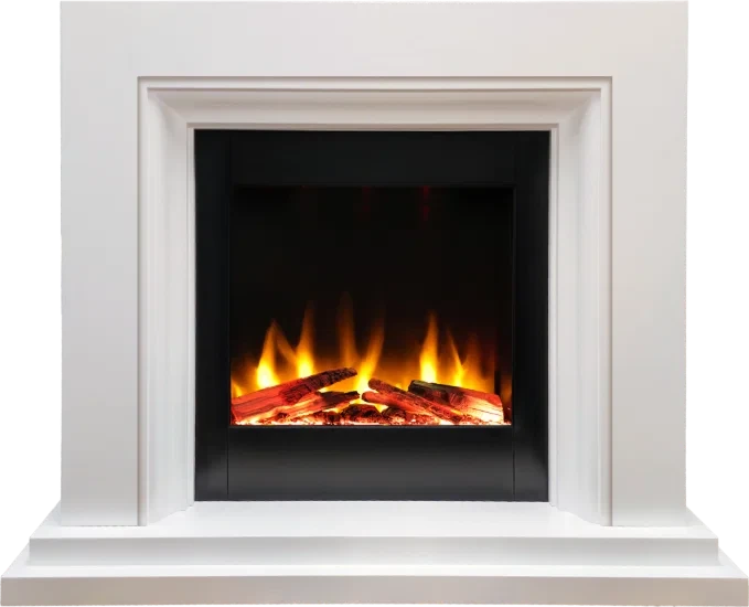 Proflame Navarro Celena Free-Standing Electric Fireplace Suite – Smooth White