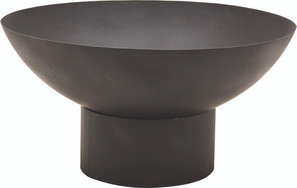 57.5cm Steel Outdoor Fire Pit Bowl – Black Mild Steel Garden Fire Bowl