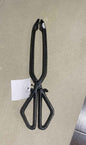14" Black Cast Iron Coal & Log Tongs – Heavy Duty Fireplace Tool