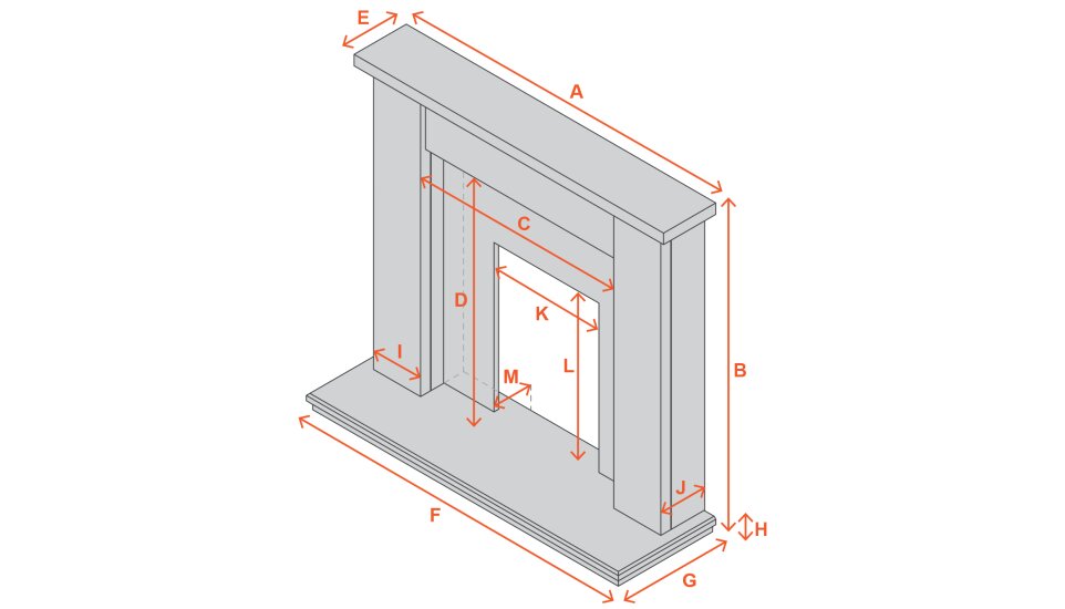 Adam Cotswold Fireplace Surround in Stone Effect, 48-Inch