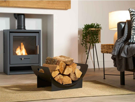 Adam Fairford  Metal Firewood Log Holder Rack Modern Freestanding Log Storage