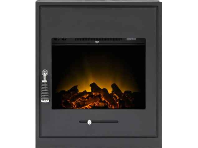 Adam Oslo Electric Inset Stove – Black with Remote Control