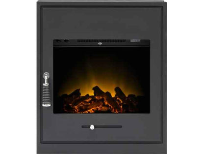 Adam Oslo Electric Inset Stove – Black with Remote Control