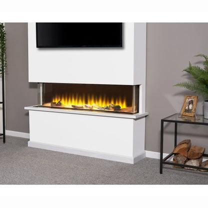 Adam Sahara 51-Inch Panoramic Media Wall Electric Fire - 3D LED 3-Sided Inset Fireplace