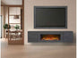 Aurora Aries 1838 Luxury Electric Media Wall Fire Suite with Slate Effect TV Backboard (Up to 65”)