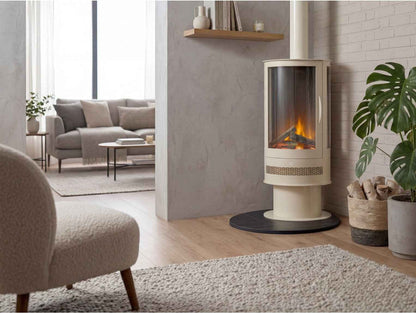 Aurora Infinity Cylinder Electric Stove with Remote - Cream 1.8kW