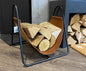 Leather Log Holder Fireplace Basket – Brown Wood Burner & Kindling Storage (40cm)