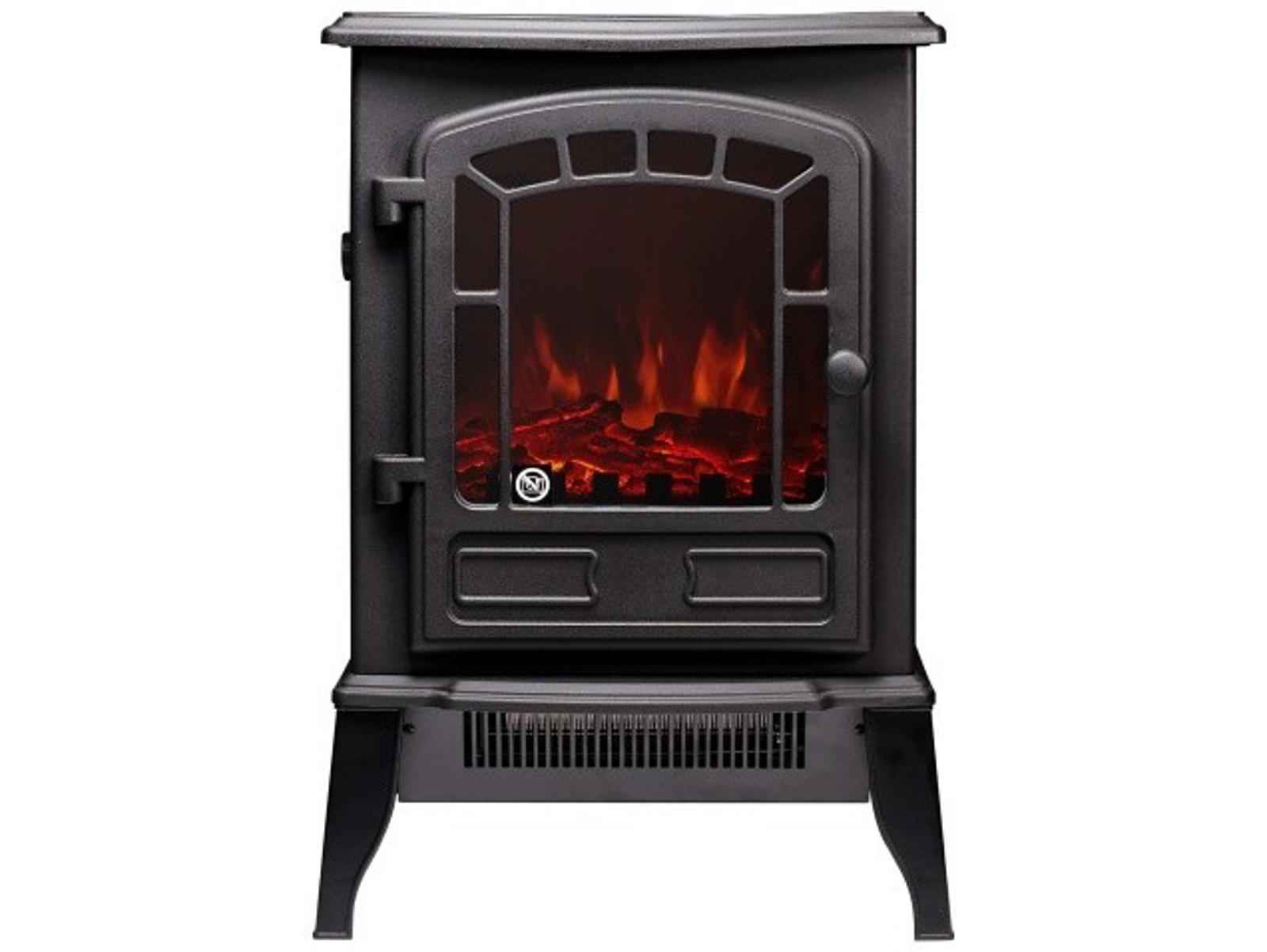 Sureflame Ripon Electric Stove – Black LED Flame Effect Heater (1.8kW)
