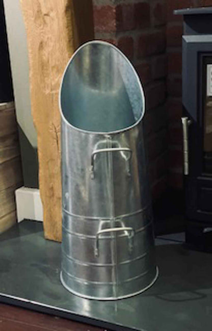 Traditional Zinc Coal Hod – Fireplace Coal Bucket, 53.5 cm