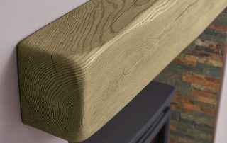 Geocast 48" Non-Combustible Oak Effect Fireplace Mantel Beam (1220mm Width)