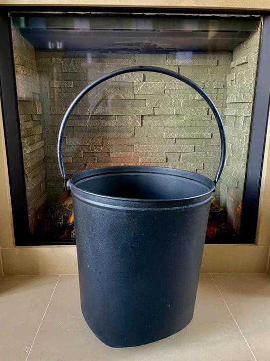 Traditional Black Metal Coal Bucket – Waterloo Style Hearth Scuttle On Wheels
