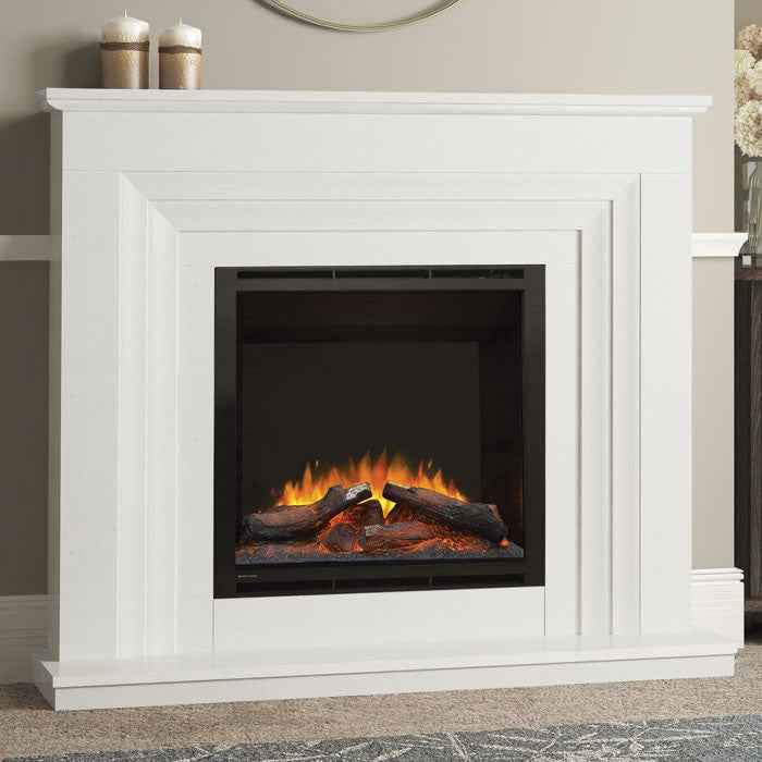 Elgin and Hall Vitalia marble fireplace suite flat to wall installation