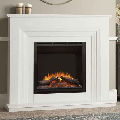 Elgin and Hall Vitalia marble fireplace suite flat to wall installation