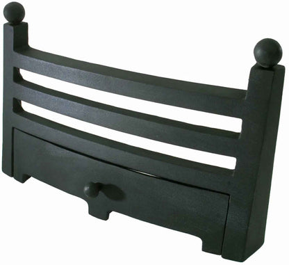 18-Inch Bauhaus Fire Fret – Matte Black Fireplace Accessory