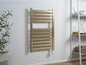 Eden Caldera 600W Electric Towel Radiator Brushed Brass 800x500mm WiFi Smart Heater