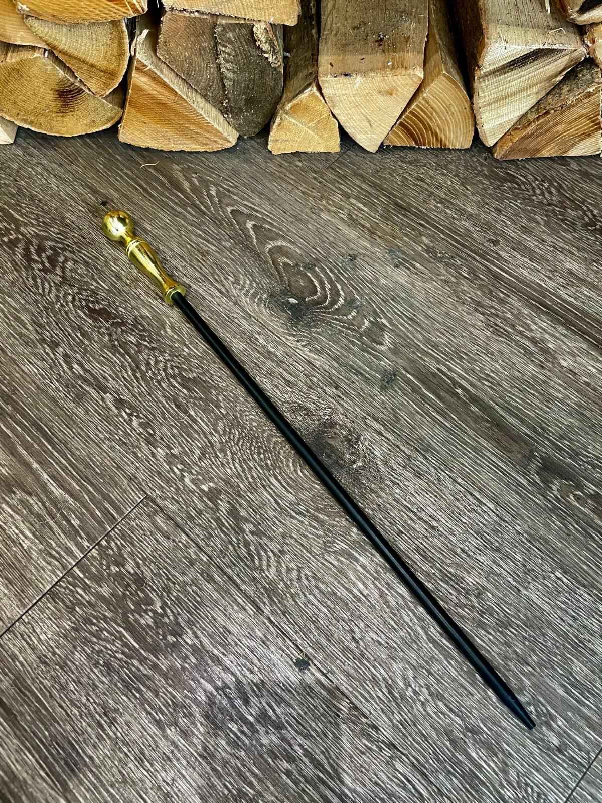 Calfire Round Tower Cast Iron Fire Poker – 22" Fireplace & Wood Burner Tool