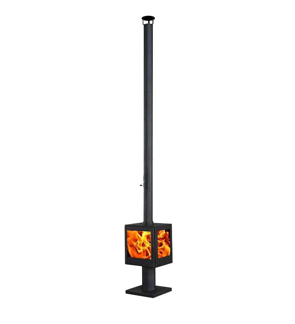 Woodford Garden Stove – Premium Outdoor Wood-Burning Patio Heater with 4-Sided Glass