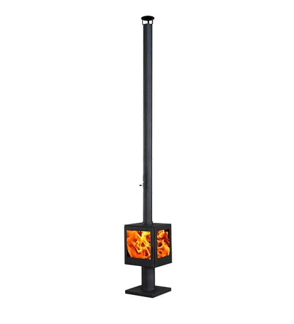 Woodford Garden Stove – Premium Outdoor Wood-Burning Patio Heater with 4-Sided Glass