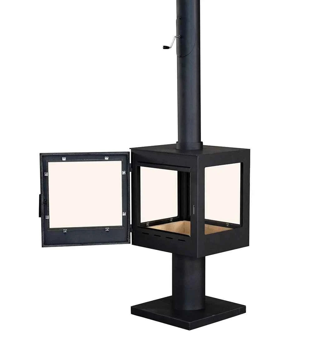 Woodford Garden Stove – Premium Outdoor Wood-Burning Patio Heater with 4-Sided Glass